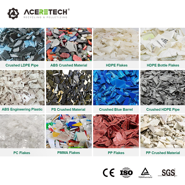 ASE High Quality Recycled Plastic Single Screw Extruder And Pelletizing System For Rigid Plastic Scraps